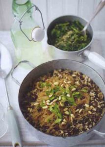 Egyptian Rice Recipe With Green Lentils and Caramelized Onions Image