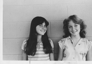 "Laverne & Shirley," in eighth grade. We were up for "Best Friends" for the yearbook, but didn't win. What did they know? I wonder if Kim & Missy, the girls who won, are still B.F.F.'s?